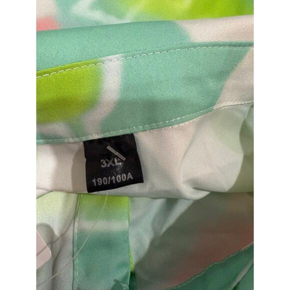 Men's 3XL Margarita Print Green & White Short Sleeve Button-Up Shirt‎ - Picture 4 of 5